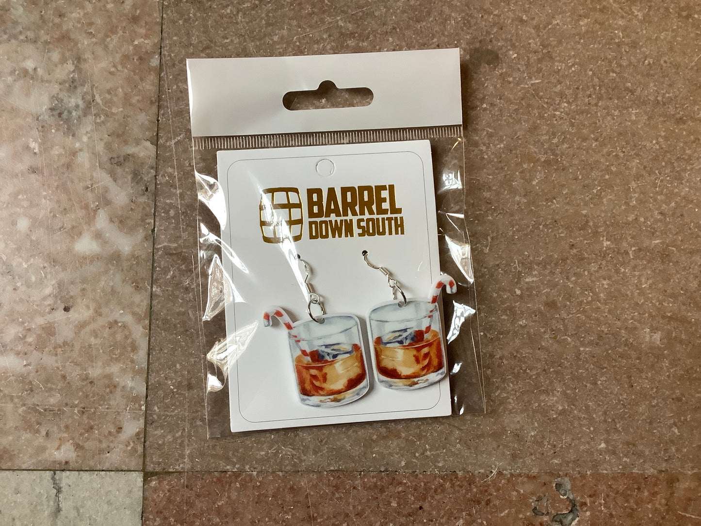 Christmas Bourbon Acrylic Earrings