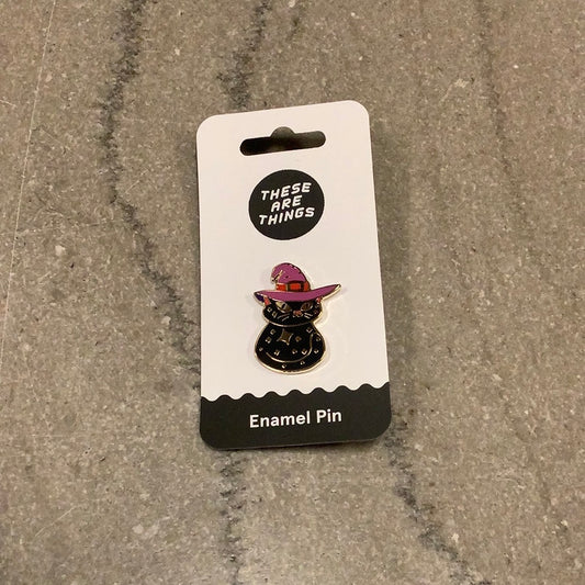 Black Cat Witch Pin