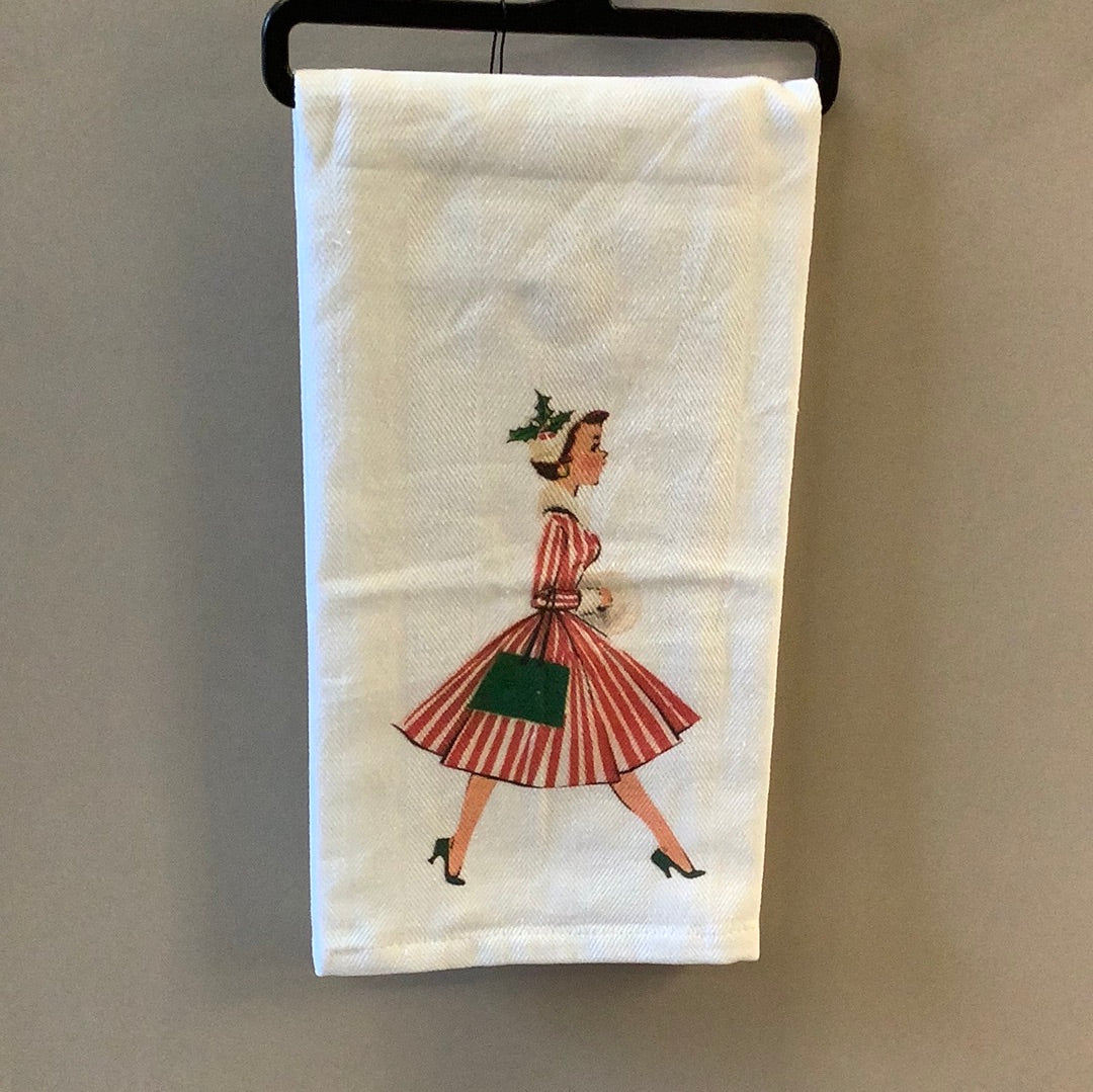 Vintage Lady Tea Towel