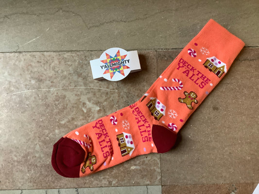 Deck the Y’all’s Gingerbread Socks