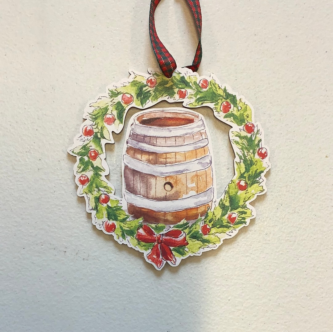 Bourbon Barrel Wreath Ornament
